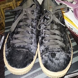 TUK black suede creepers size 41